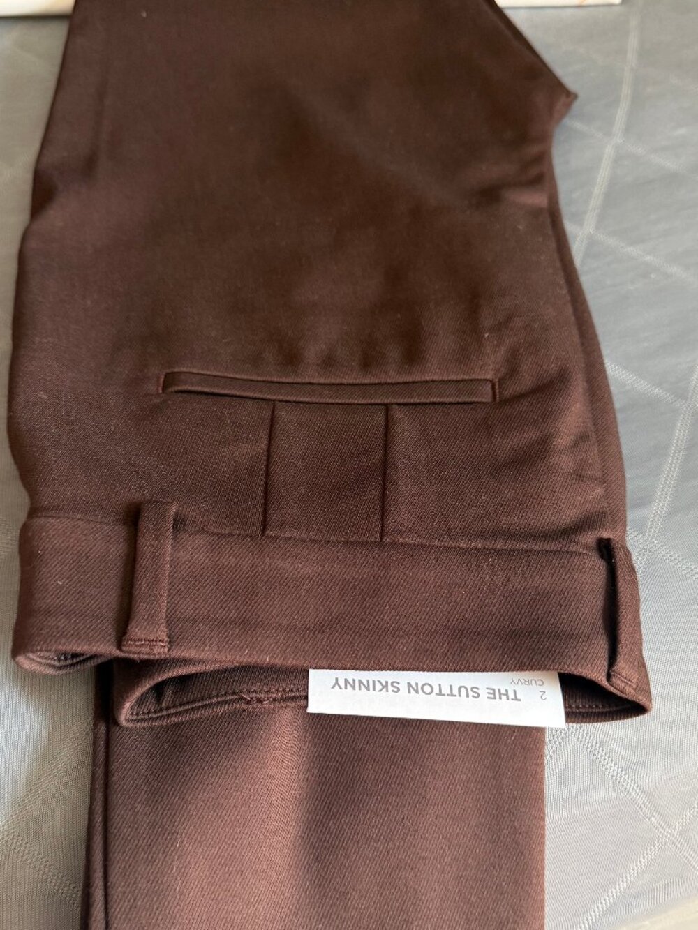 LOFT The Sutton Skinny Curvy Pants – Brown